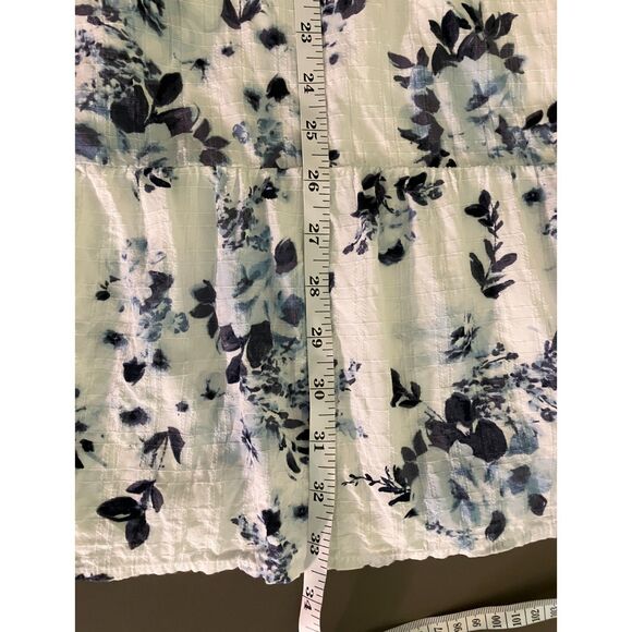 Maurices floral short puffy sleeve babydoll ruffle hem mini dress - Picture 9 of 9